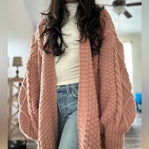 Altr’d State Pink Oversized Cardigan